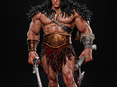 Conan The Barbarian Assembly Modèles 3D en vedette