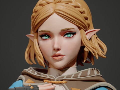 Pincess Zelda Assembly 3D Print Model