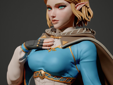 Pincess Zelda Assembly 3D Print Model