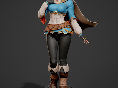 Pincess Zelda Assembly 3D Print Model