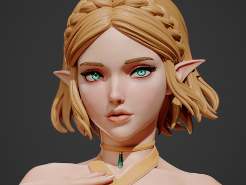 Pincess Zelda Assembly 3D Print Model