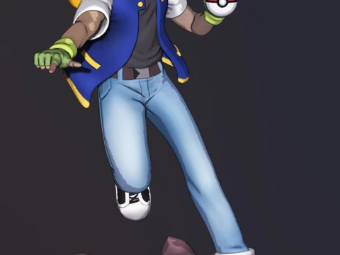 Zusammenbau von Ash Ketchum 3D Druckmodell