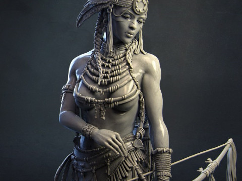 Tribal archer Assembly 3D प्रिंट मॉडल