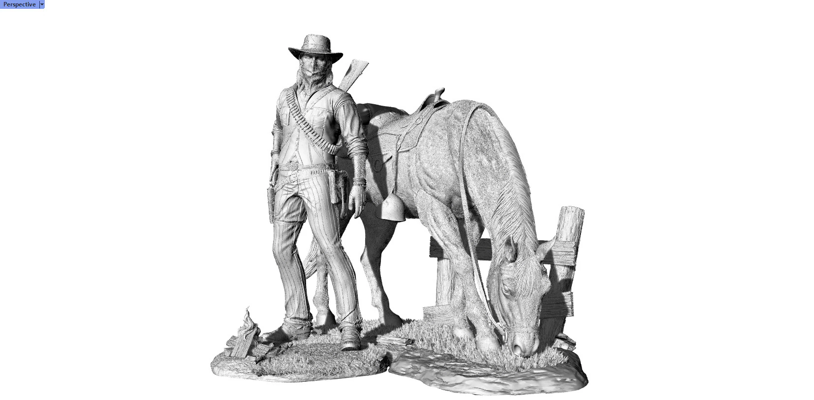 Assemblea di John Marston Modello di stampa 3D .c4d .max .obj .3ds .fbx .stl .blend 