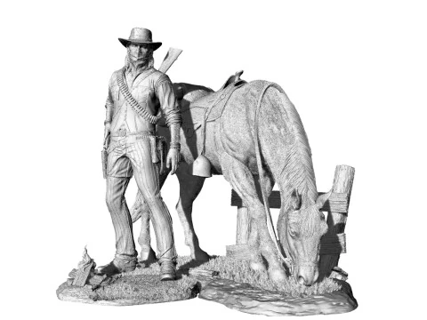 John Marston-Versammlung 3D Druckmodell