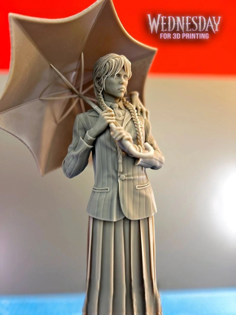 Wednesday Adams Family Assembly 3Dプリントモデル .c4d .max .obj .3ds .fbx .stl .blend 