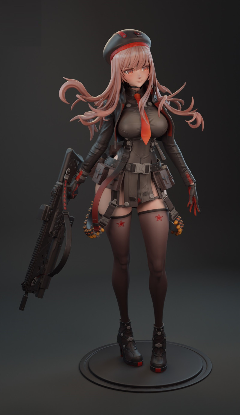 Rapi Nikke Goddess of Victory Assembly 3D 打印模型 .c4d .max .obj .3ds .fbx .stl .blend