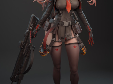 Rapi Nikke Goddess of Victory Assembly Model Cetak 3D