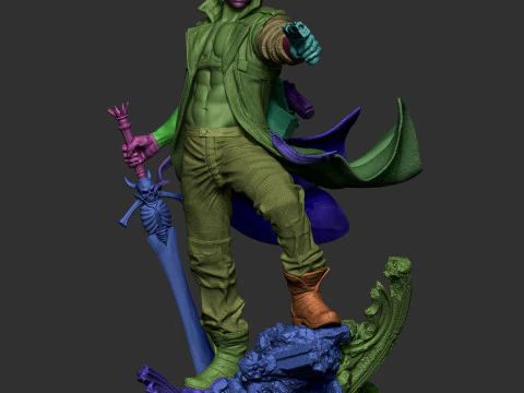 Dante Devil May Cry-vergadering 3D printmodel