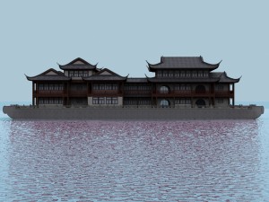 chinese houseboat 3D Model