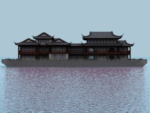 chinese houseboat 3D Model