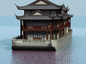 chinese houseboat 3D Model