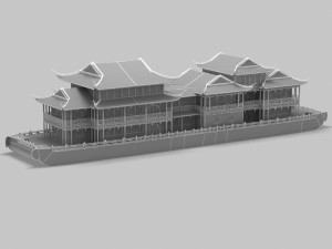 chinese houseboat 3D Model