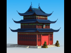 Ancient Chinese temple Modelo 3D