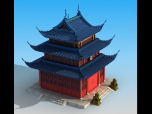 Ancient Chinese temple 3D-Modell