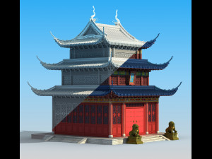 Ancient Chinese temple 3D-Modell