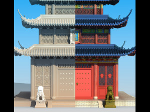 Ancient Chinese temple 3D-Modell