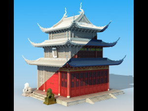 Ancient Chinese temple 3D-Modell