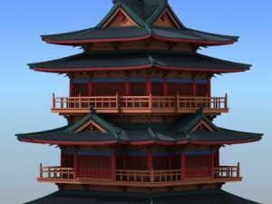 chinese architecture 01 Modelo 3D