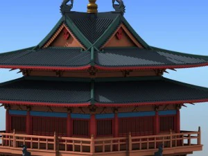 chinese architecture 01 3D Model