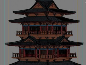 chinese architecture 01 Model 3D