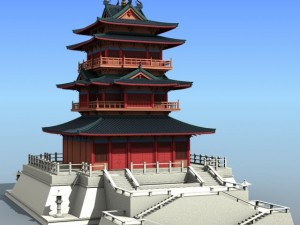 chinese architecture 01 Model 3D