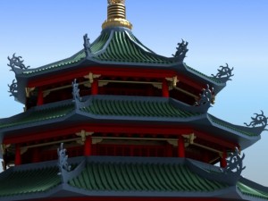 chinese architecture 02 Modello 3D