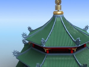 chinese architecture 02 Modello 3D