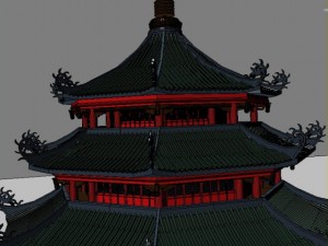 chinese architecture 02 Modello 3D