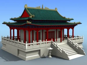 architecture chinoise 03 Modèle 3D