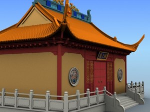 chinese temple 3Dモデル