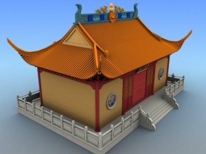chinese temple 3Dモデル