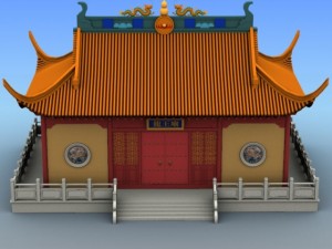 chinese temple 3Dモデル