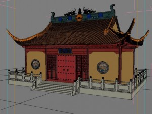 chinese temple 3Dモデル