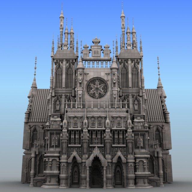 cathedral Modelo 3D .c4d .max .obj .3ds .fbx .stl .blend 