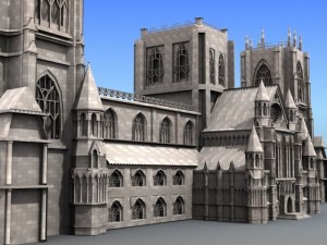 gothic cathedral 3Dモデル
