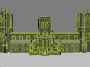 cath&eacute;drale gothique Modèle 3D