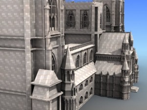gothic cathedral 3Dモデル