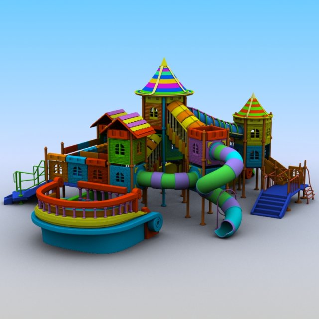 playground set Modelo 3D .c4d .max .obj .3ds .fbx .stl .blend 