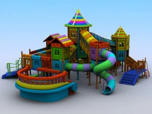 conjunto de playground Modelo 3D