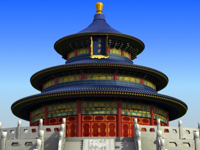 temple of heaven 3D 모델 .c4d .max .obj .3ds .fbx .stl .blend 