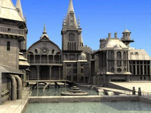 sc&egrave;ne d'&eacute;glise Modèle 3D