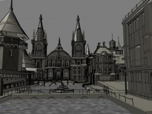 church scene 3Dモデル