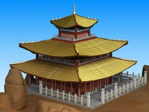 chinese architecture scene 3D Model