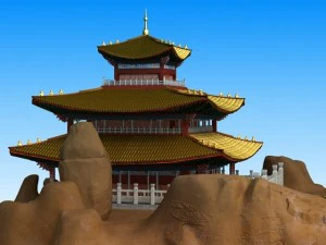 chinese architecture scene 3D Model