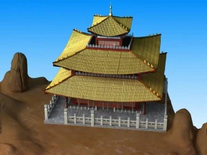chinese architecture scene 3D Model