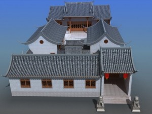 chinese village 14 3D 모델