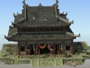shabby chinese temple 3D 模型