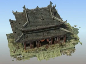 shabby chinese temple 3D Model