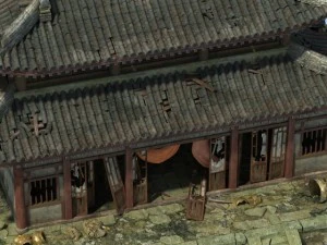 shabby chinese temple 3D Model